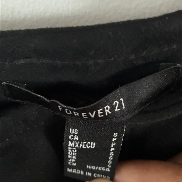 Forever 21 Suede Black Bell Bottoms with Front Slit Sz Small - Picture 2 of 6